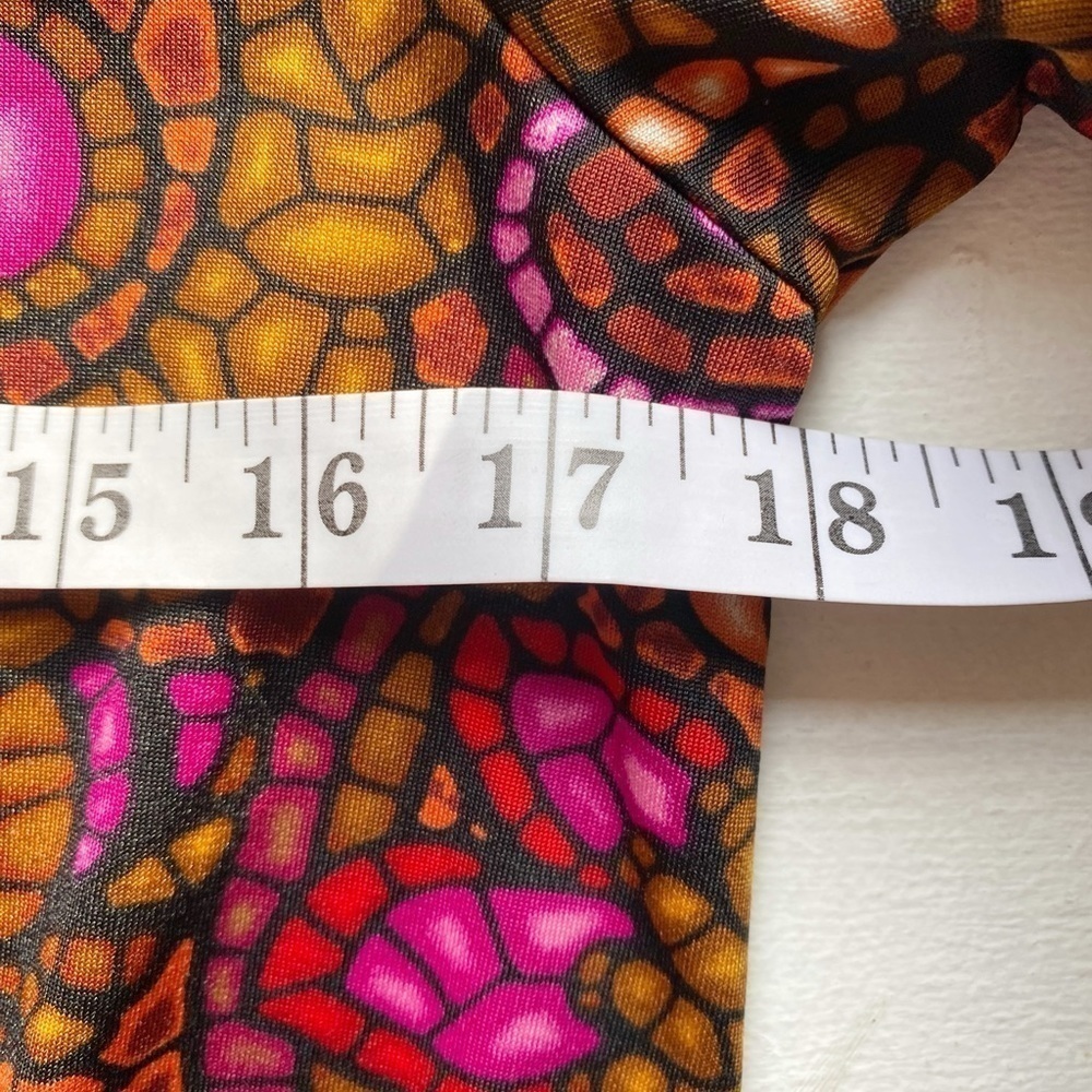 C'est La Vie Colorful Mosaic Print Midi Dress - Picture 8 of 13